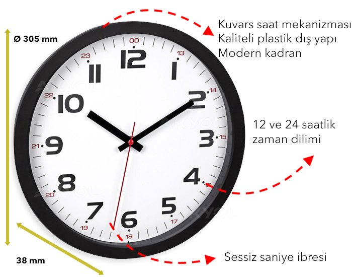 60.3050.01 büyük duvar saati