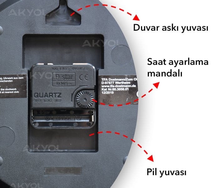 60.3050.01 quartz duvar saati