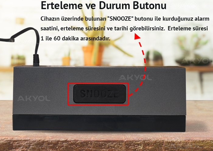 led ışıklı çalar saat