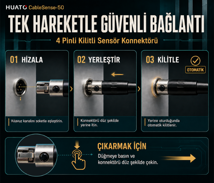 Huato CableSense-50 harici sensör bağlantı konnektörü