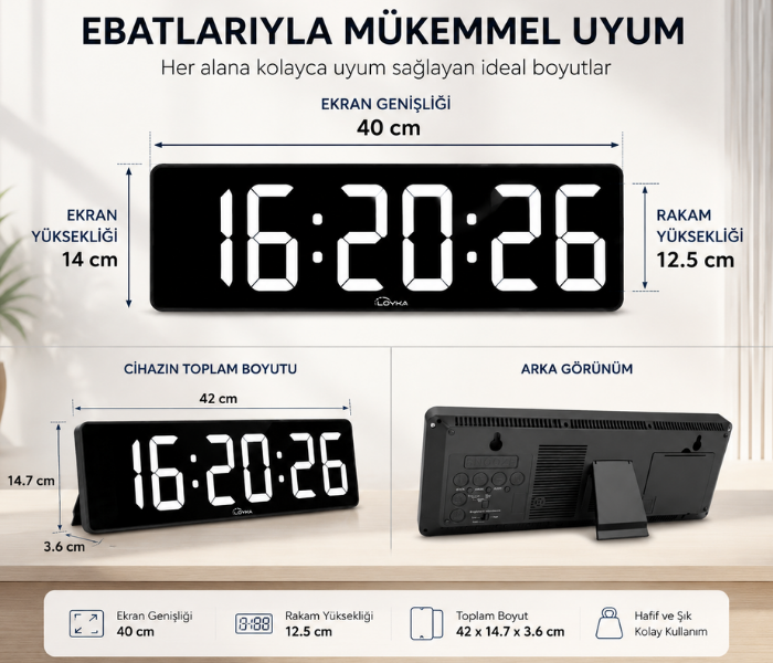 snooze özellikli dijital saat