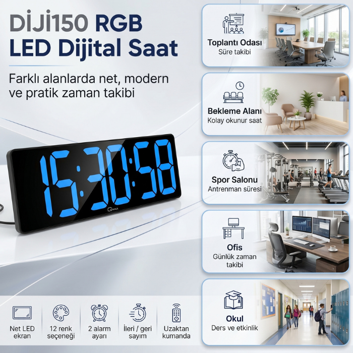 rgb led dijital saat