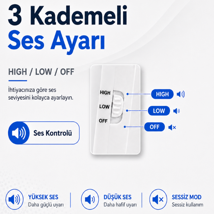 Loyka GE200 Çift Ekranlı Dijital Zamanlayıcı ve Kronometre 3 kademeli ses ayarı