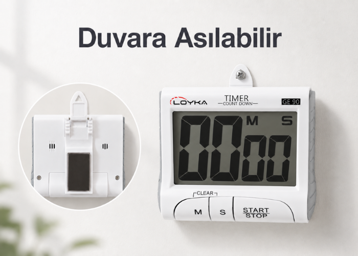 Loyka GE90  duvara asılabilir zamanlayıcı ve kronometre