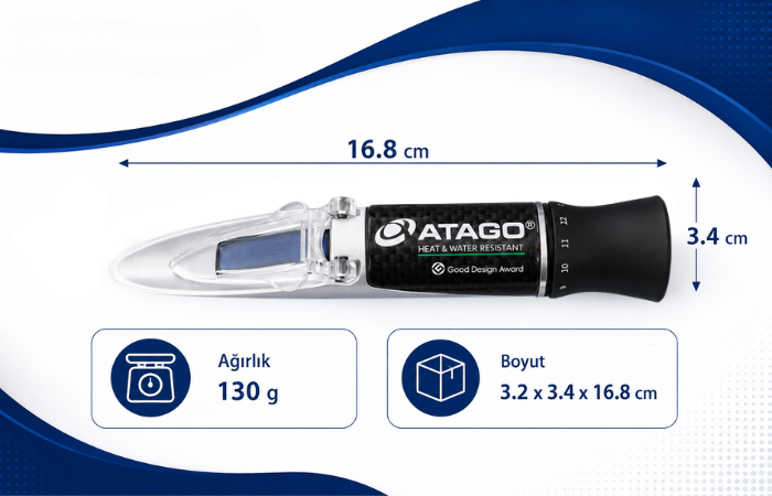 Atago 2374 Master-93H Dürbün Tipi Refraktometre | 45-93 Brix Boyut