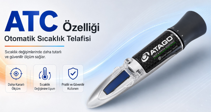 Atago 2374 Master-93H Dürbün Tipi Refraktometre ATC Özelliği