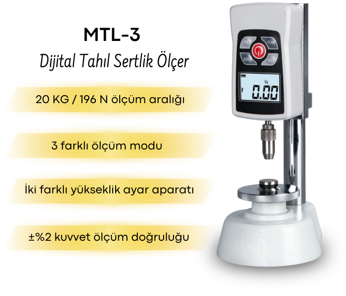 MTL-3 Dijital Tahıl Sertlik Ölçer Özellikleri