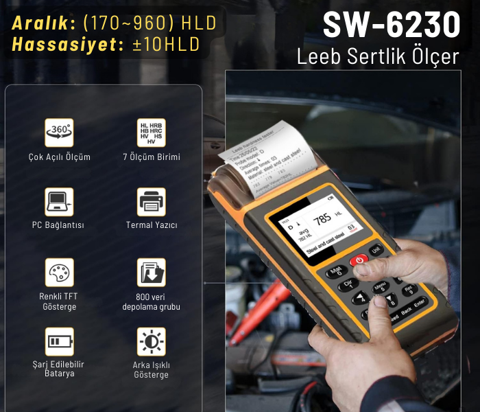 sw6230 leeb sertlik ölçer