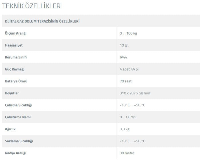 dijital gaz dolum kantarı