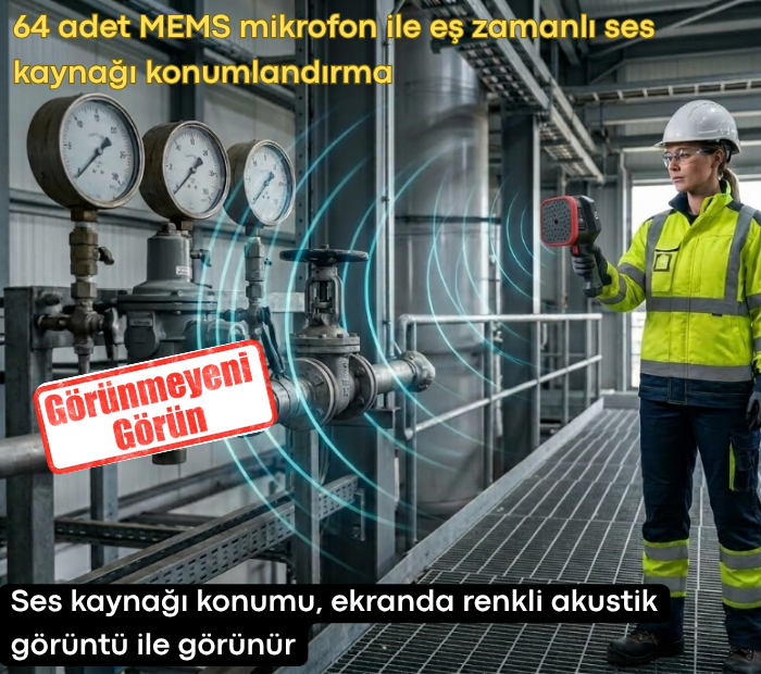 HIKMICRO AI56L Akustik Ses Görüntüleme Kamerası ile Görünmeyeni Görün