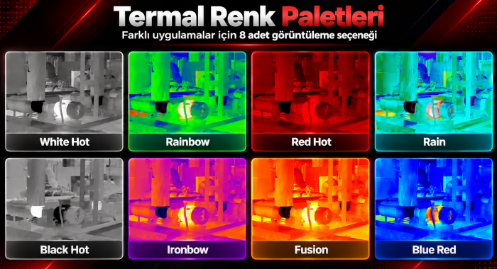 G61H termal renk paletleri
