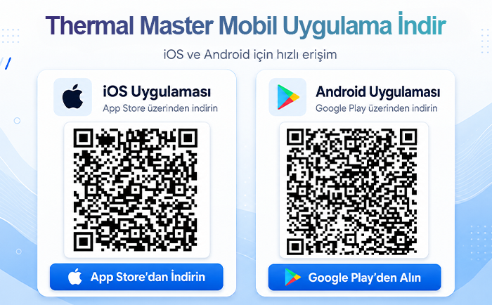 Thermal Master mobil uygulamasında termal görüntü ve kamera kontrolü
