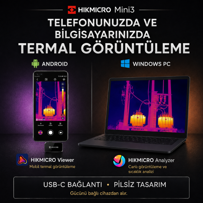 HIKMICRO Viewer ve Analyzer ile mobil ve PC termal görüntüleme
