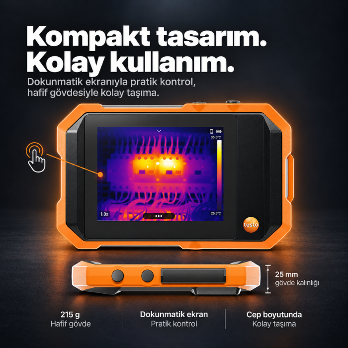 Testo 862-1 kompakt gövde ve dokunmatik ekran
