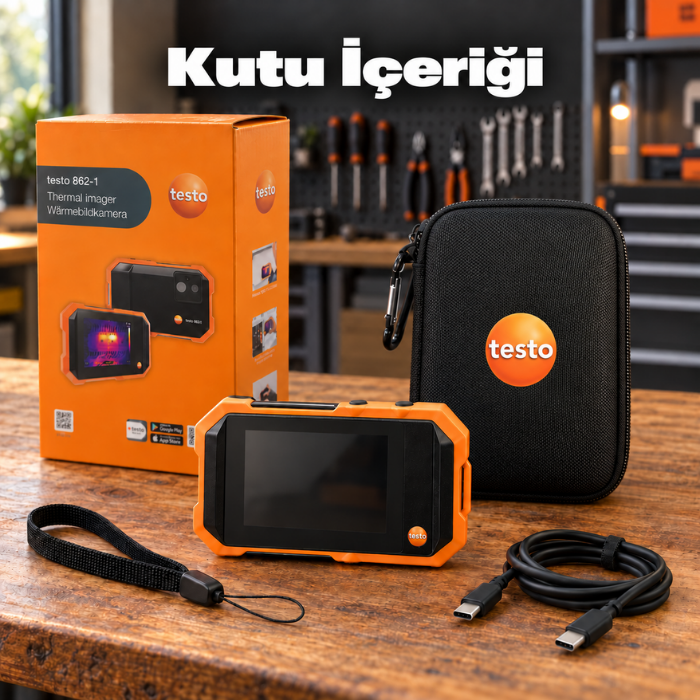 Testo 862-1 termal kamera kutu içeriği
