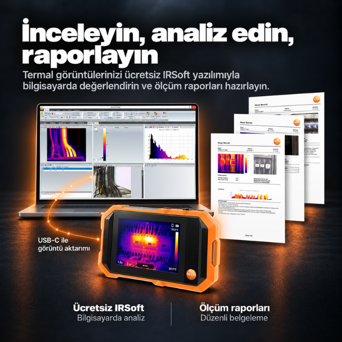 Testo 862-2 termal görüntülerinin IRSoft yazılımında analizi