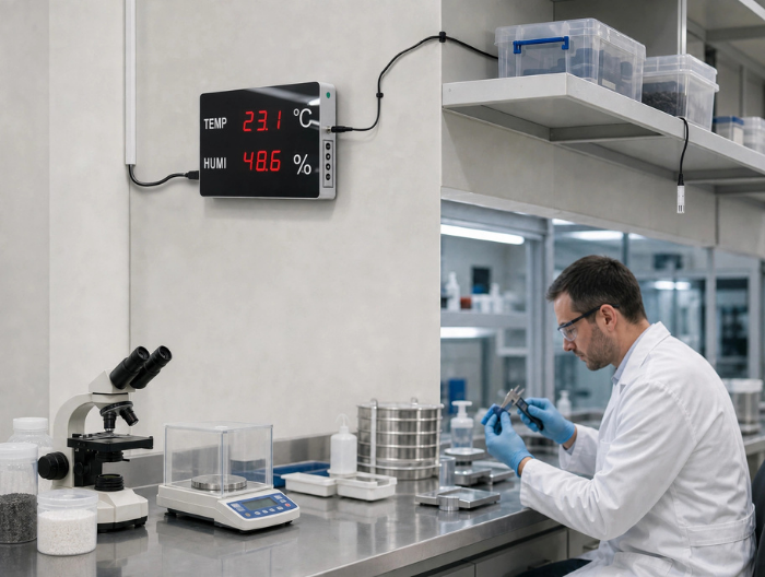 Huato CableNanoSense-18 ile laboratuvarda sıcaklık ve nem takibi