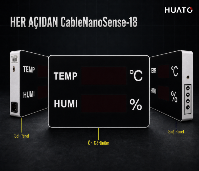 Huato CableNanoSense-18 ön, sol ve sağ panel görünümleri