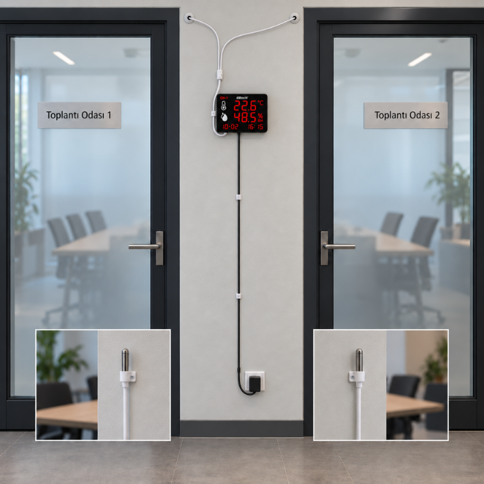 Elitech DR-230 THDE ile iki toplantı odasında sıcaklık ve nem takibi
