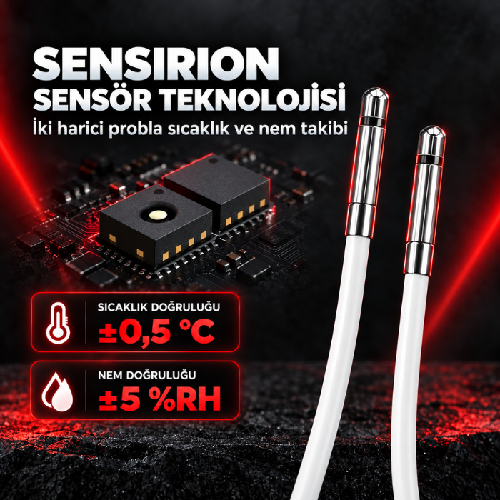 Elitech DR-230 THDE Sensirion sensörlü sıcaklık ve nem probları