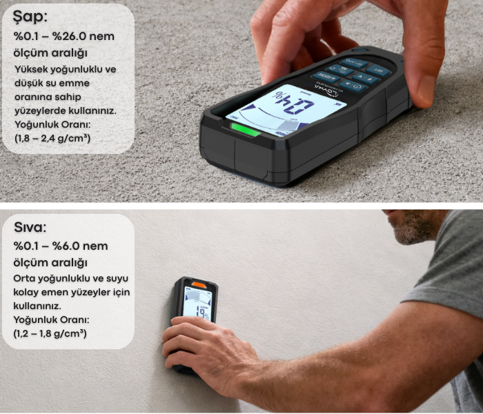 MTC - 3 Şap ve Sıva Nem Ölçümü