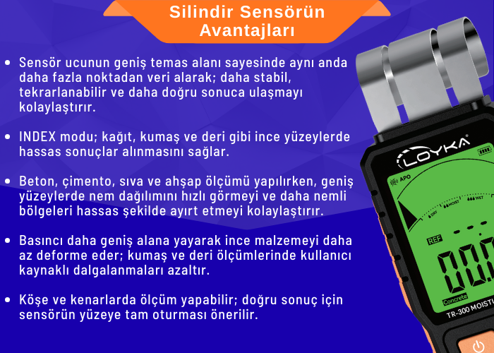 TR-300 ahşap nem ölçer