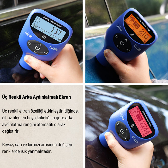 ls239 boya kalınlık ölçer ekran rengi