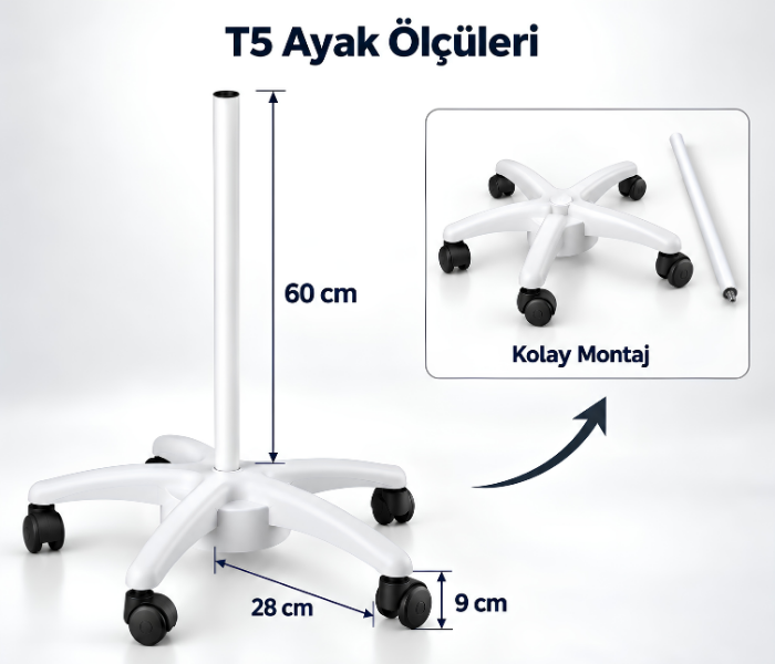 6017 T5 ayak ölçüleri