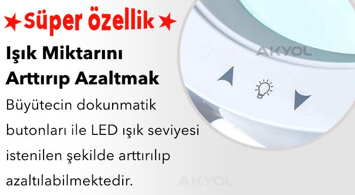 6017-8 led li büyüteç