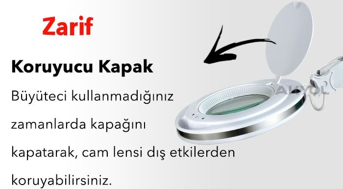 ayarlanabilir ışıklı lup