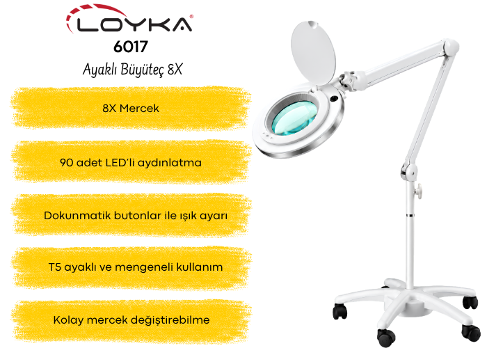 6017 5x ayaklı ayarlanabilir büyüteç