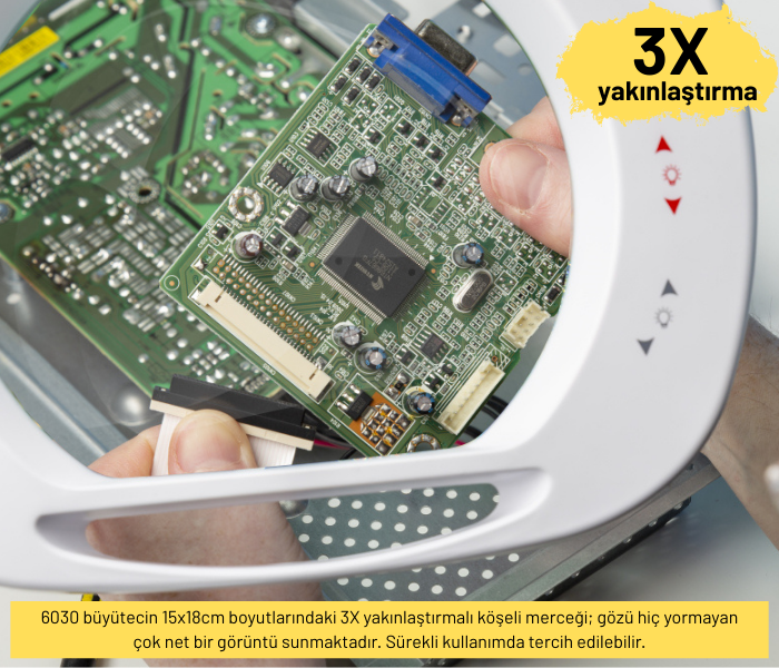 6030-8 geniş mercekli büyüteç