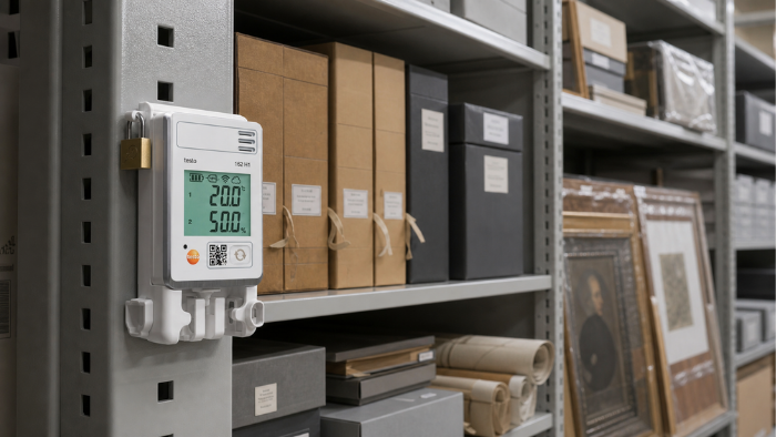 Testo 162 H1 ile arşivde sıcaklık ve nem takibi