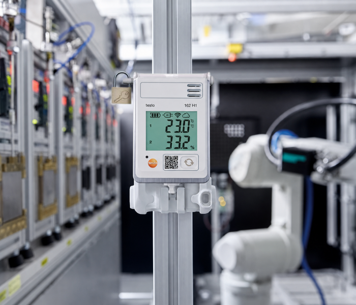 Testo 162 H1 ile üretim alanında sıcaklık ve nem takibi