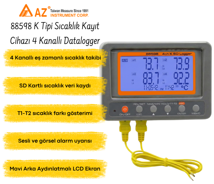 4 kanallı datalogger