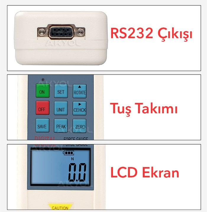 HF 1000 dijital kuvvet ölçer