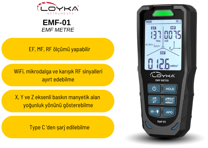emf-01 manyetik alan ölçer