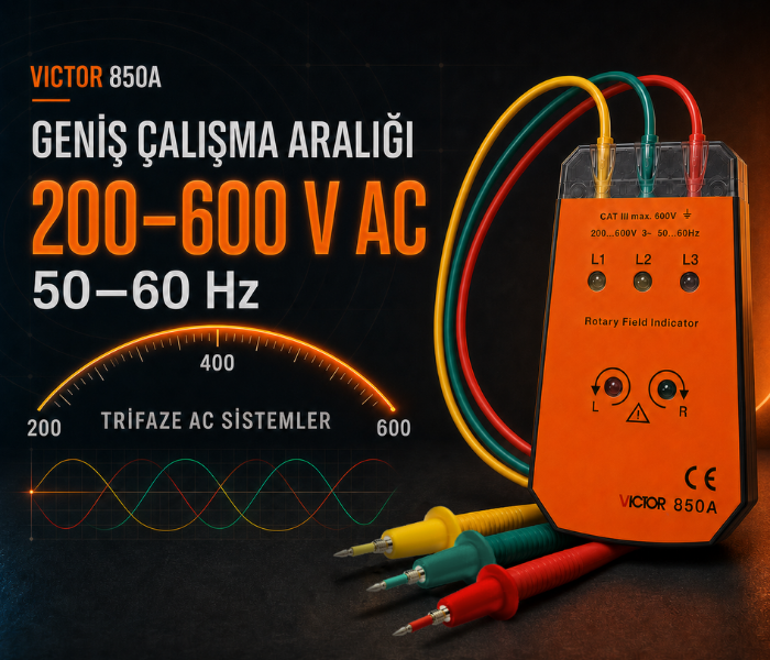 Victor 850A 200–600 V AC çalışma aralığı
