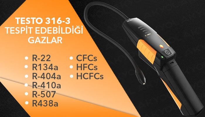 testo 316-3 soğutucu gaz dedektör