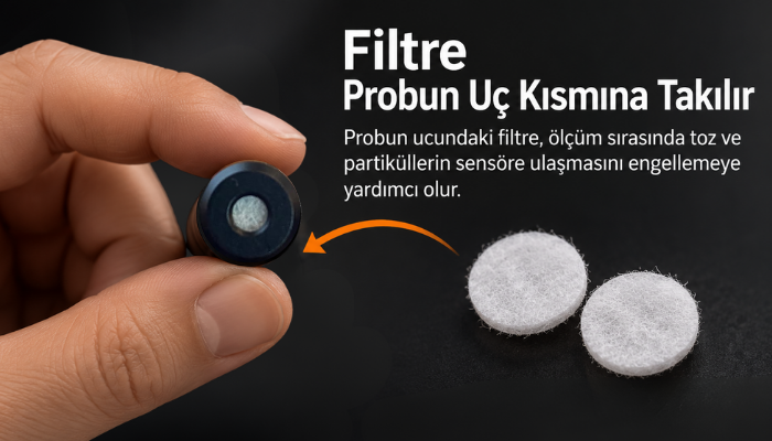 Testo 515 Ex Soğutucu Gaz Kaçak Dedektörü Değişebilir Yedek Filtre