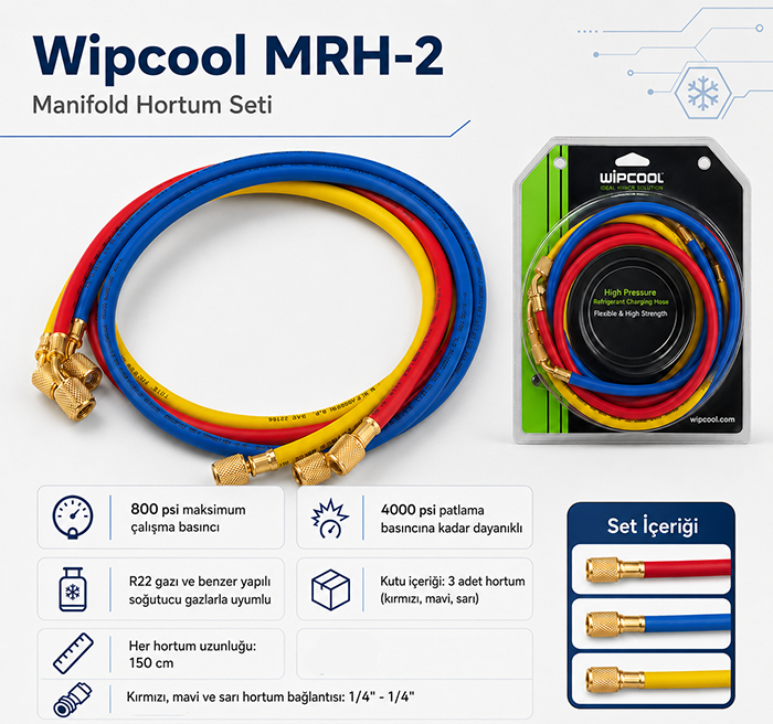 r22 gazı için manifold hortumu