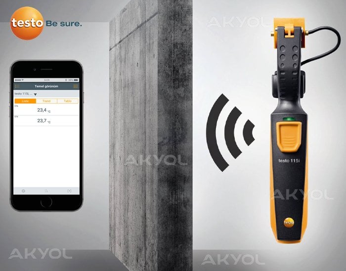 testo 115i kıskaçlı sıcaklık ölçer