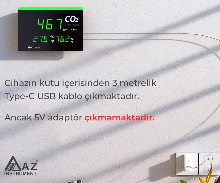 AZ 7729 sıcaklık ve nem ölçer