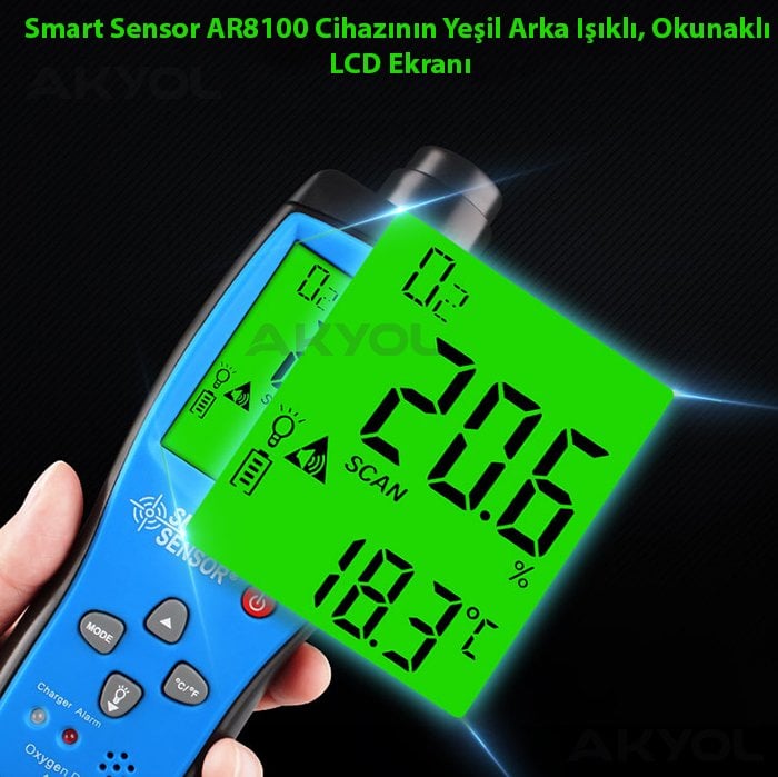 Smart Sensor ar8100 oksijen dedektörü