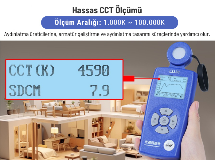 ls330 profesyonel ışık ölçer