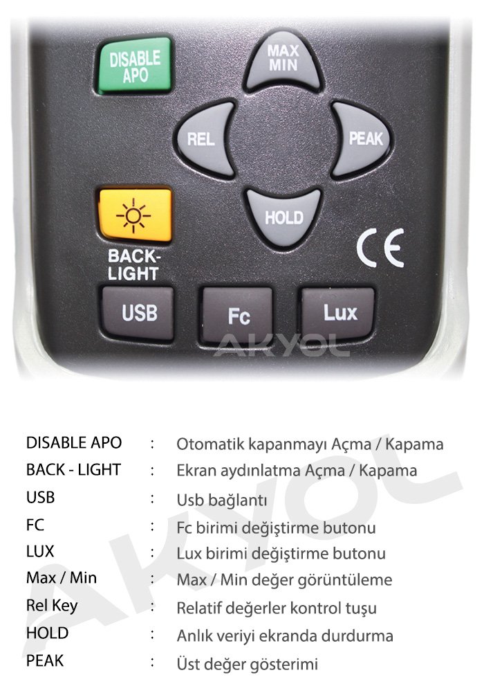 dt1309 ışık ölçer fiyat