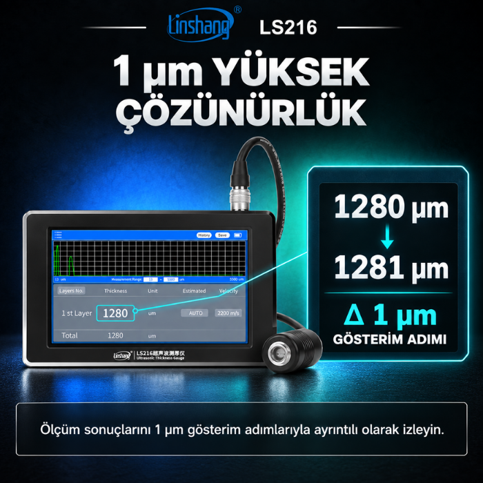 Linshang LS216 1 mikrometre ölçüm çözünürlüğü