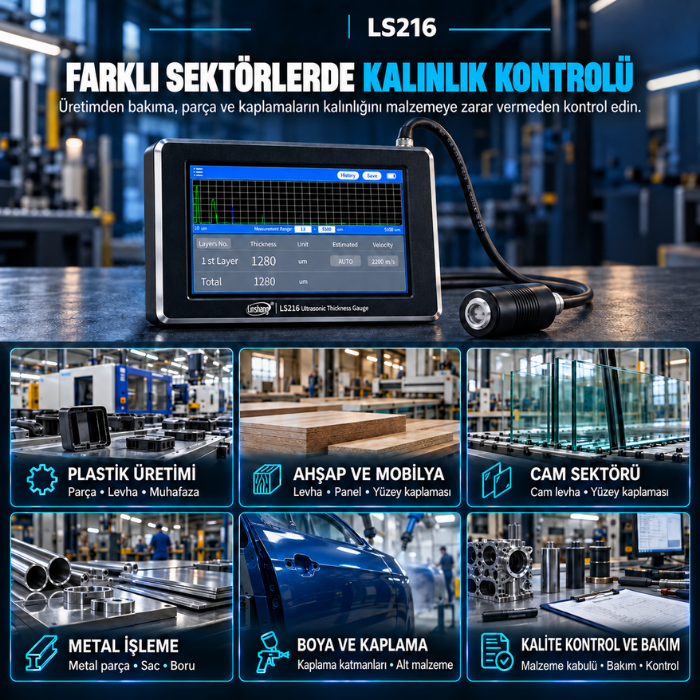 Linshang LS216 ultrasonik kalınlık ölçer kullanım alanları