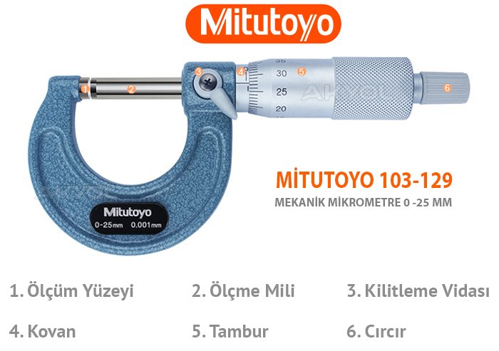 mitutoyo 25 mm mikrometre