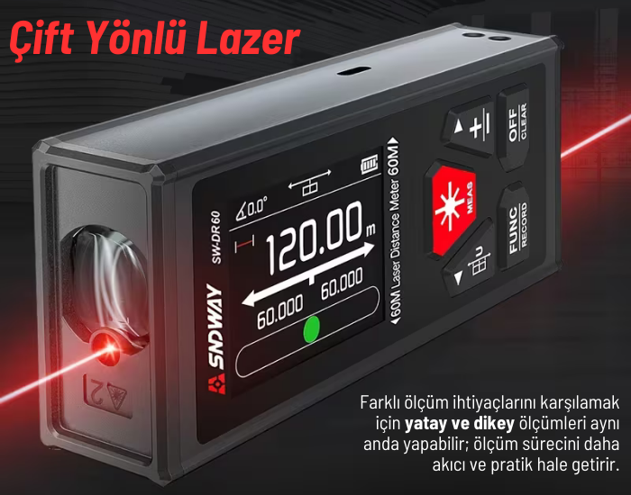 çift yönlü lazermetre